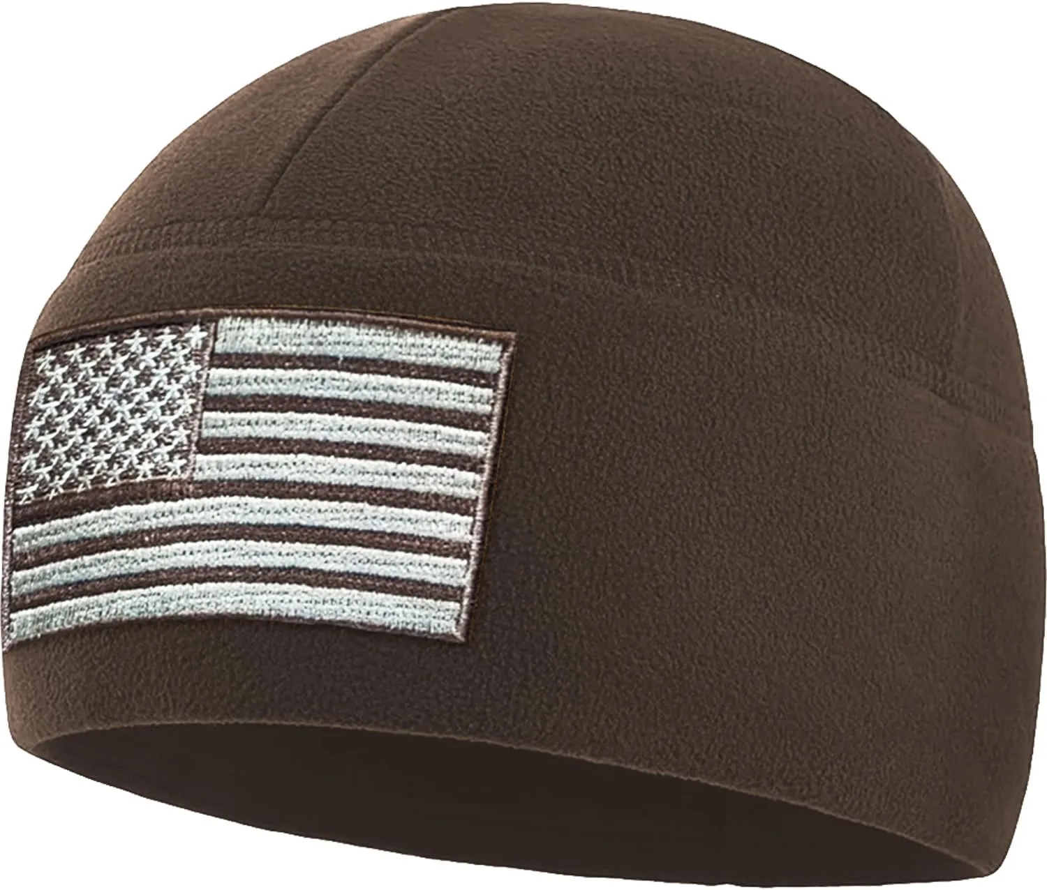 Tactical Beanie Hat - American Flag Fleece Winter Watch Cap - Military Hats for Men - Mens Army Beanies