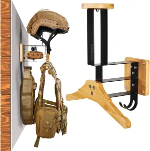 Tactical Gear Stand, Plate Carrier Helmet Stand, Motorcycle Helmet Holder Wall Mount with Hooks,Hanger Rack for Motorcycle Football Cycling Accessories