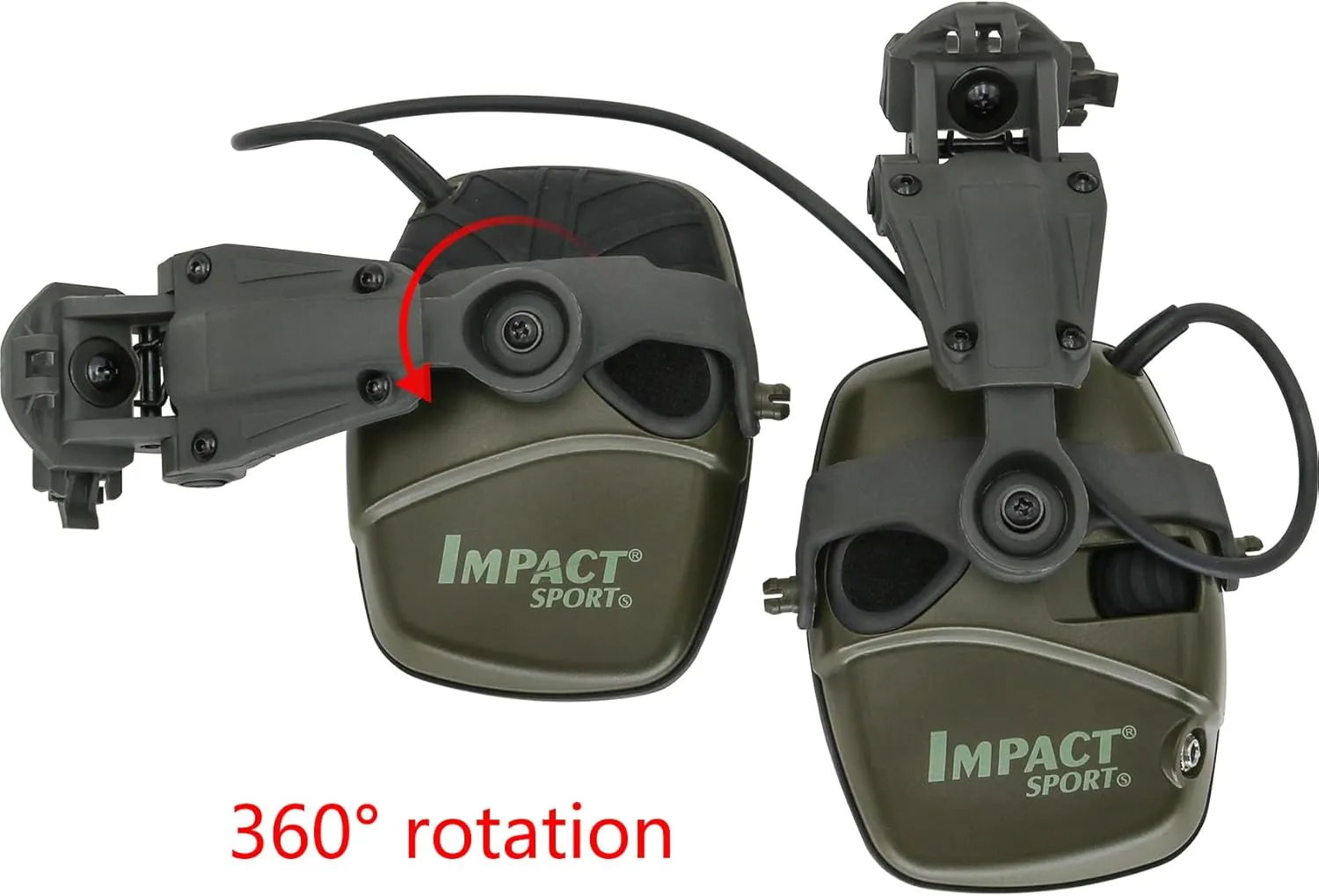 Tactical Helmet ARC Track Adapter for Tactical Electronic Shooting Earmuff Compatible Howard Leight Impact Sport Headset