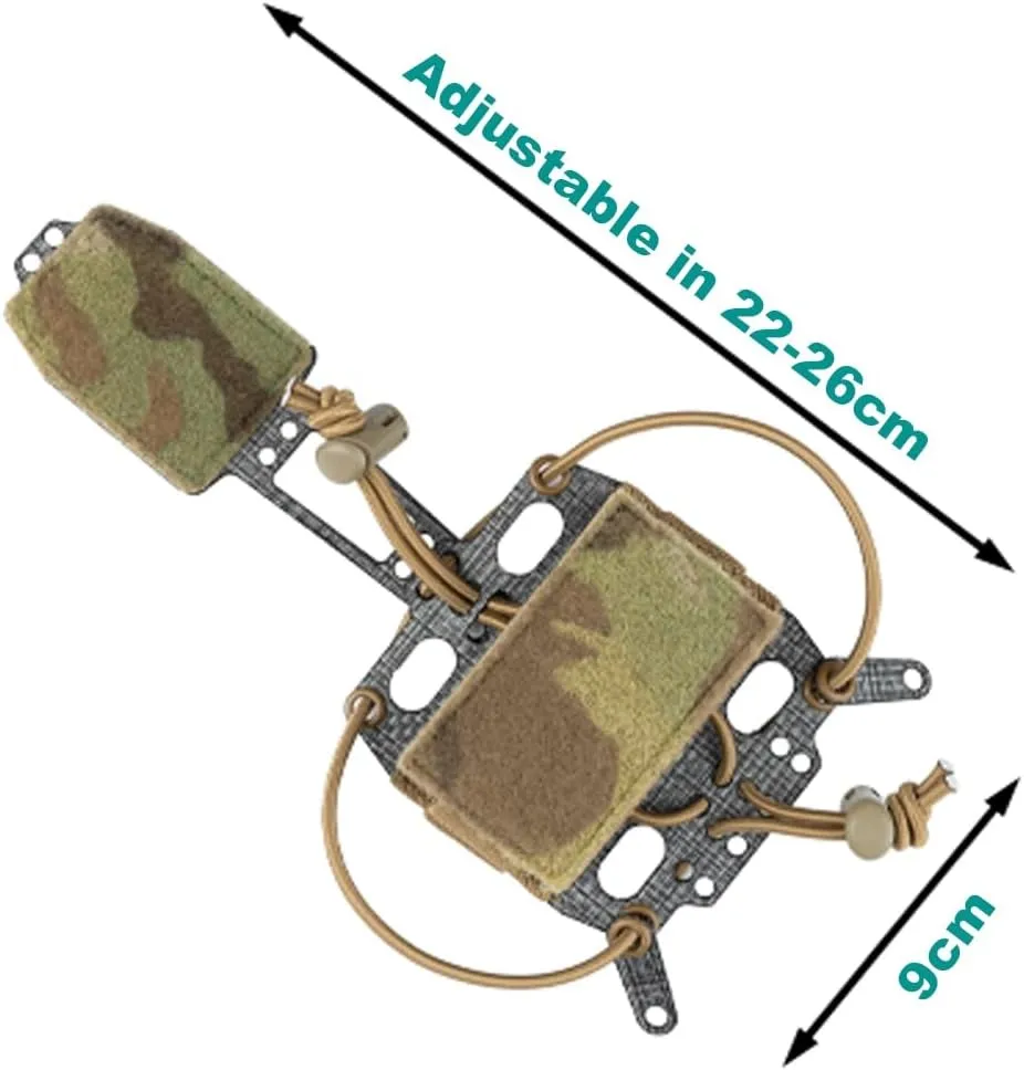 Tactical Helmet Battery Pouch Battery Storage Holder Pack with Hook and Loop Counterweight Bag for Airsoft Helmet