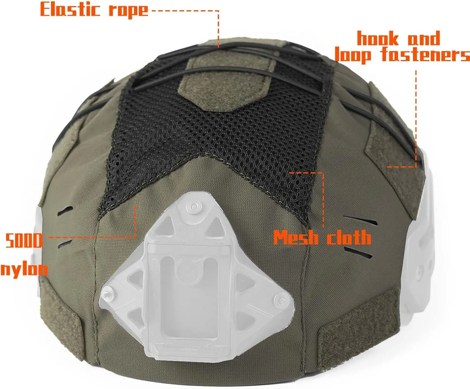 Tactical Helmet Cover for Team Wendy 2.0 Helmet, Airsoft Helmet Cover,Painball Hunting Gear,Size 11"x16.5"-Without Helmet