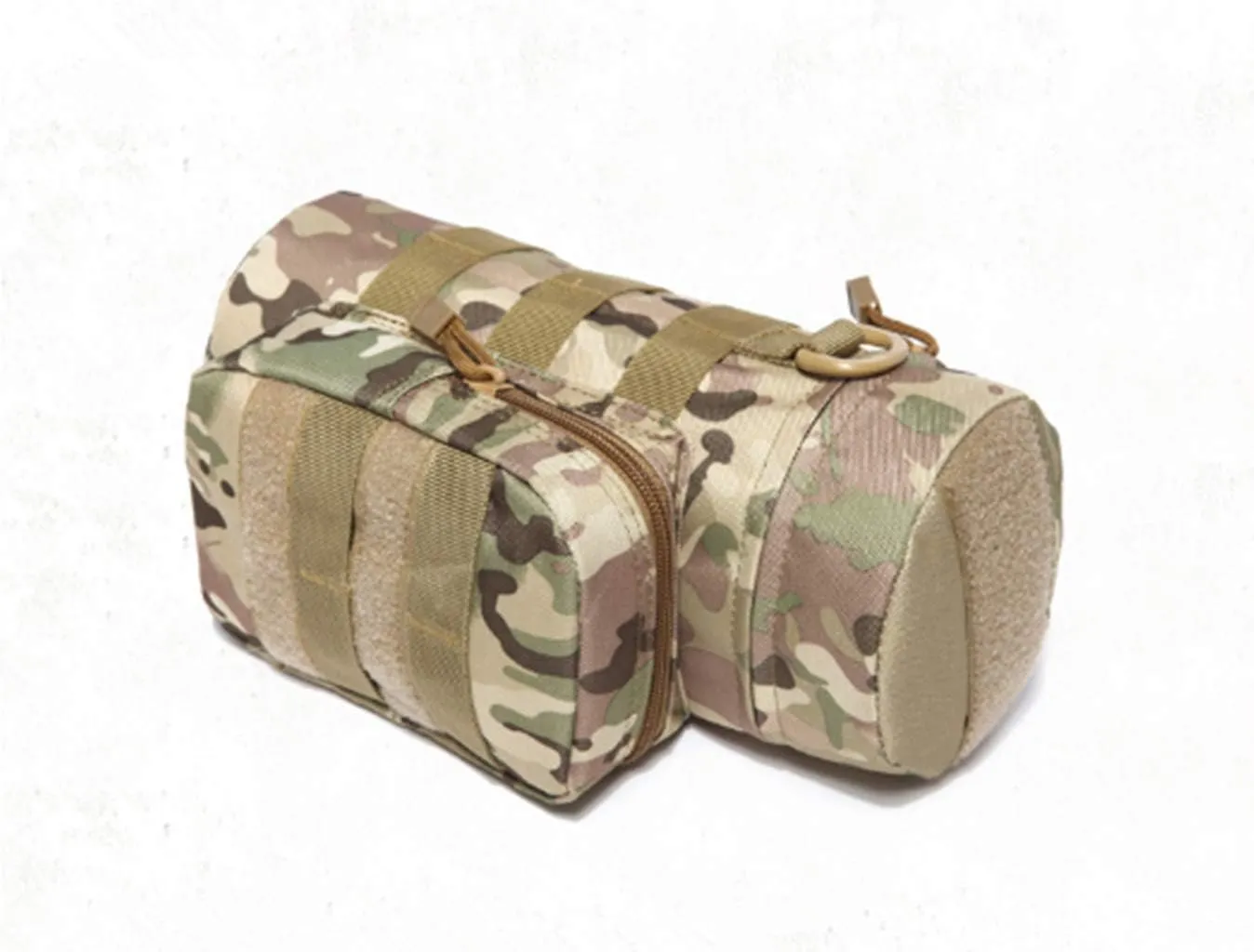 Tactical Military MOLLE Water Bottle Pouch H2O Hydration Carrier Holder Military MOLLE Tactical Travel Carry Bag Case for Outdoor Activities Running Cycling Camping (CP)