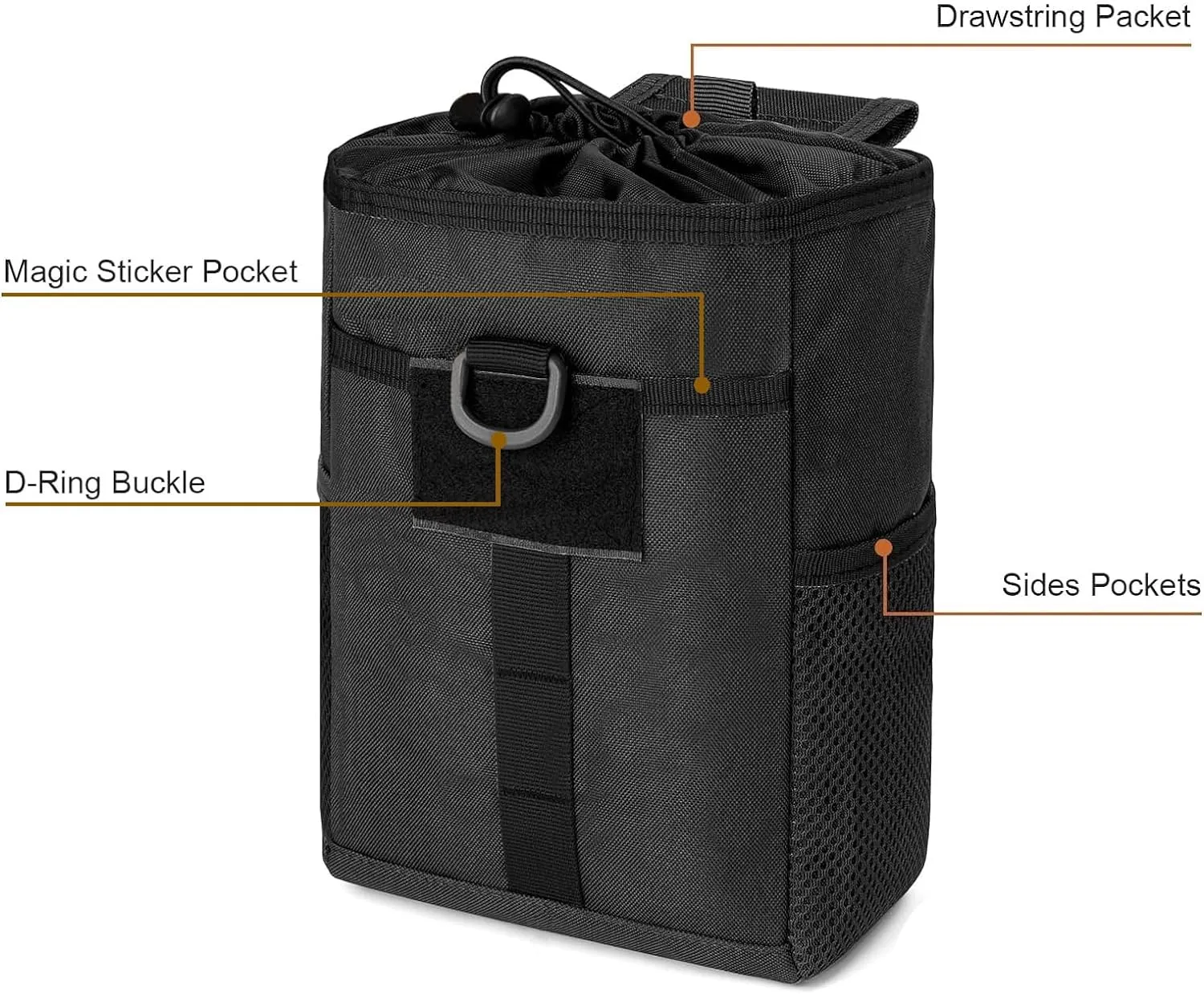 Tactical Molle Dump Pouch Roll-Up Drawstring Magazine Utility Pouch Folding Dump Bag Military Belt Ammo pouch