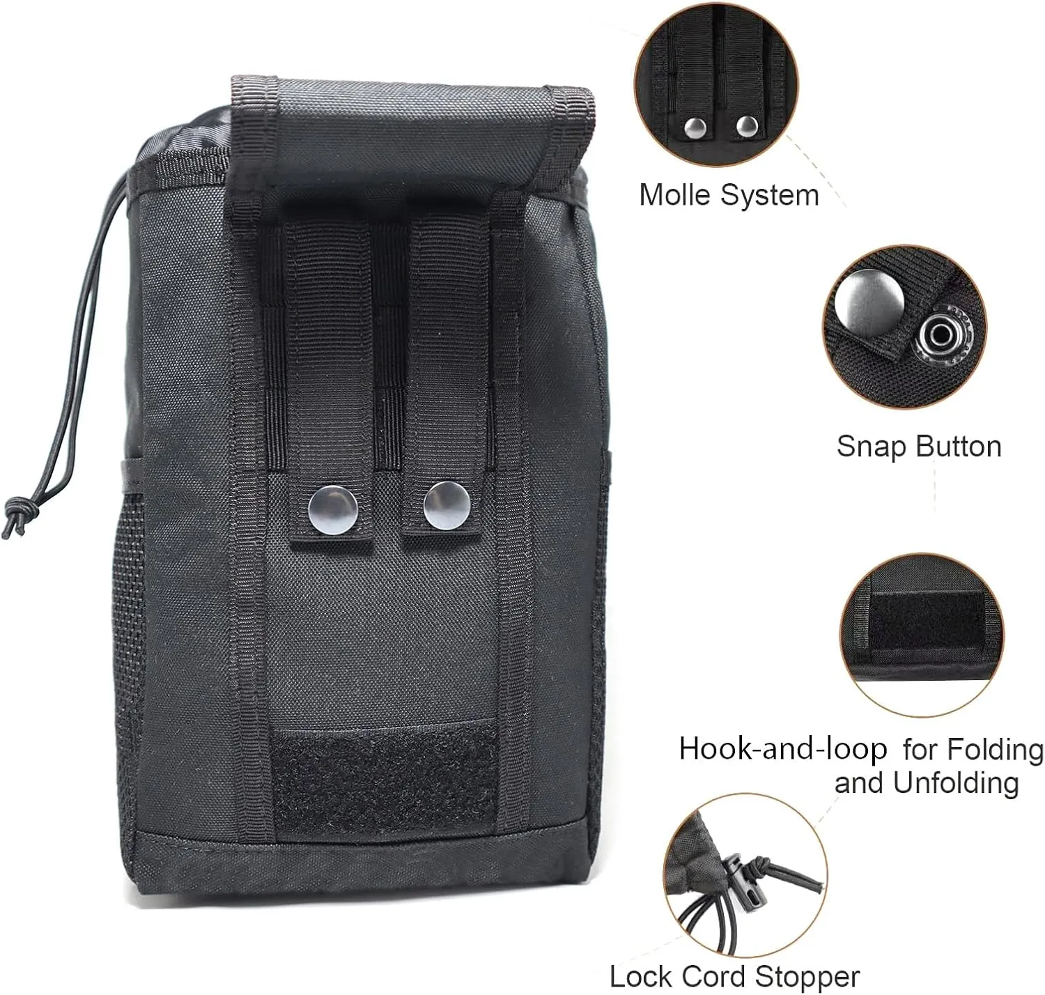 Tactical Molle Dump Pouch Roll-Up Drawstring Magazine Utility Pouch Folding Dump Bag Military Belt Ammo pouch