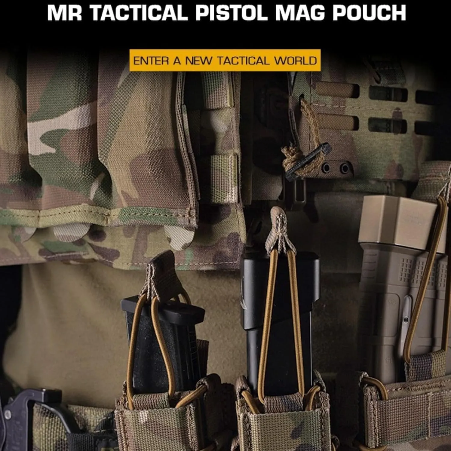 Tactical MOLLE Magazine Pouch 9mm Single Pistol Quick Release Mag Holder Bag Hunting Flashlight Holster Shooting Airsoft Gear