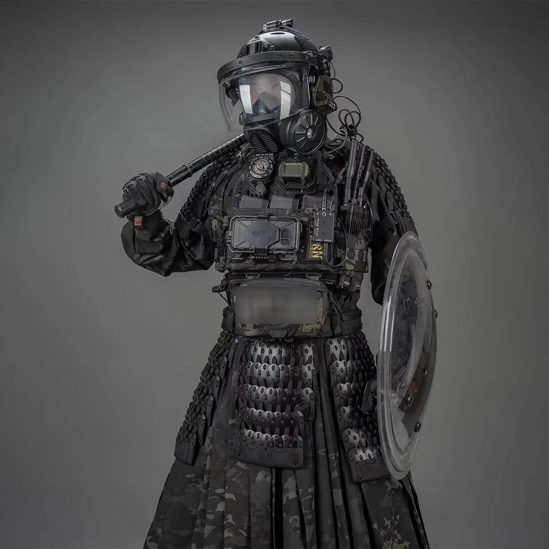 Tactical Shoulder Armor Guards Set, 2 Pieces 500D Handmade Non-Slip Samurai Tactical Gear Medieval Warrior Knight Protector Defense Gear Combat Clothing Equipment