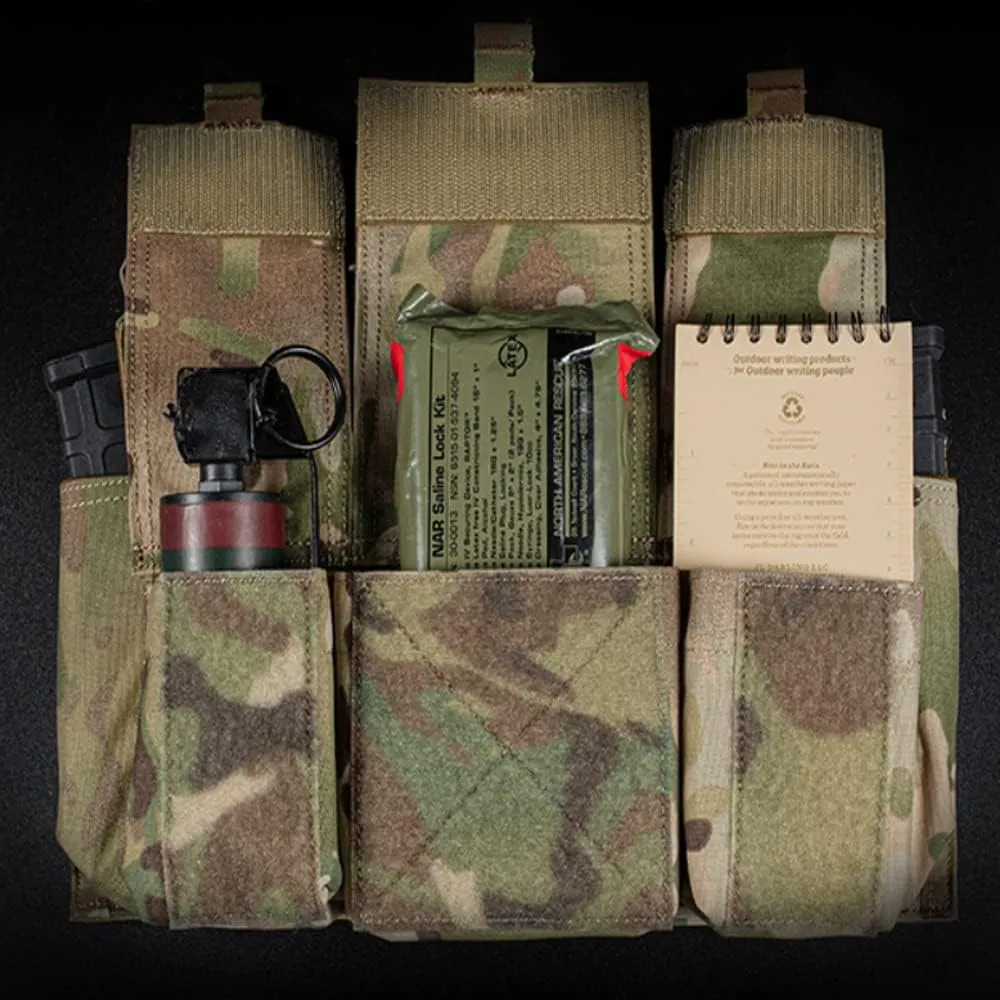 Tactical Triple 7.62mmX51 Magazine Pouch Front Panel with Hook and Loop and Quick Release 25mm Buckle, Mag Pouch Holster Mag Carrier Holder