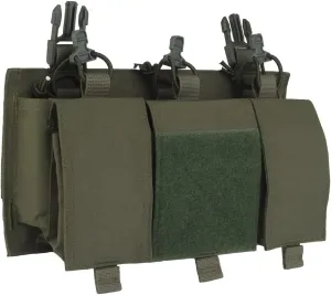 Tactical Triple 7.62mmX51 Magazine Pouch Front Panel with Hook and Loop and Quick Release 25mm Buckle, Mag Pouch Holster Mag Carrier Holder