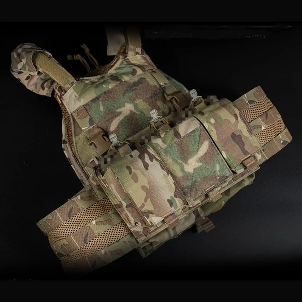 Tactical Triple 7.62mmX51 Magazine Pouch Front Panel with Hook and Loop and Quick Release 25mm Buckle, Mag Pouch Holster Mag Carrier Holder