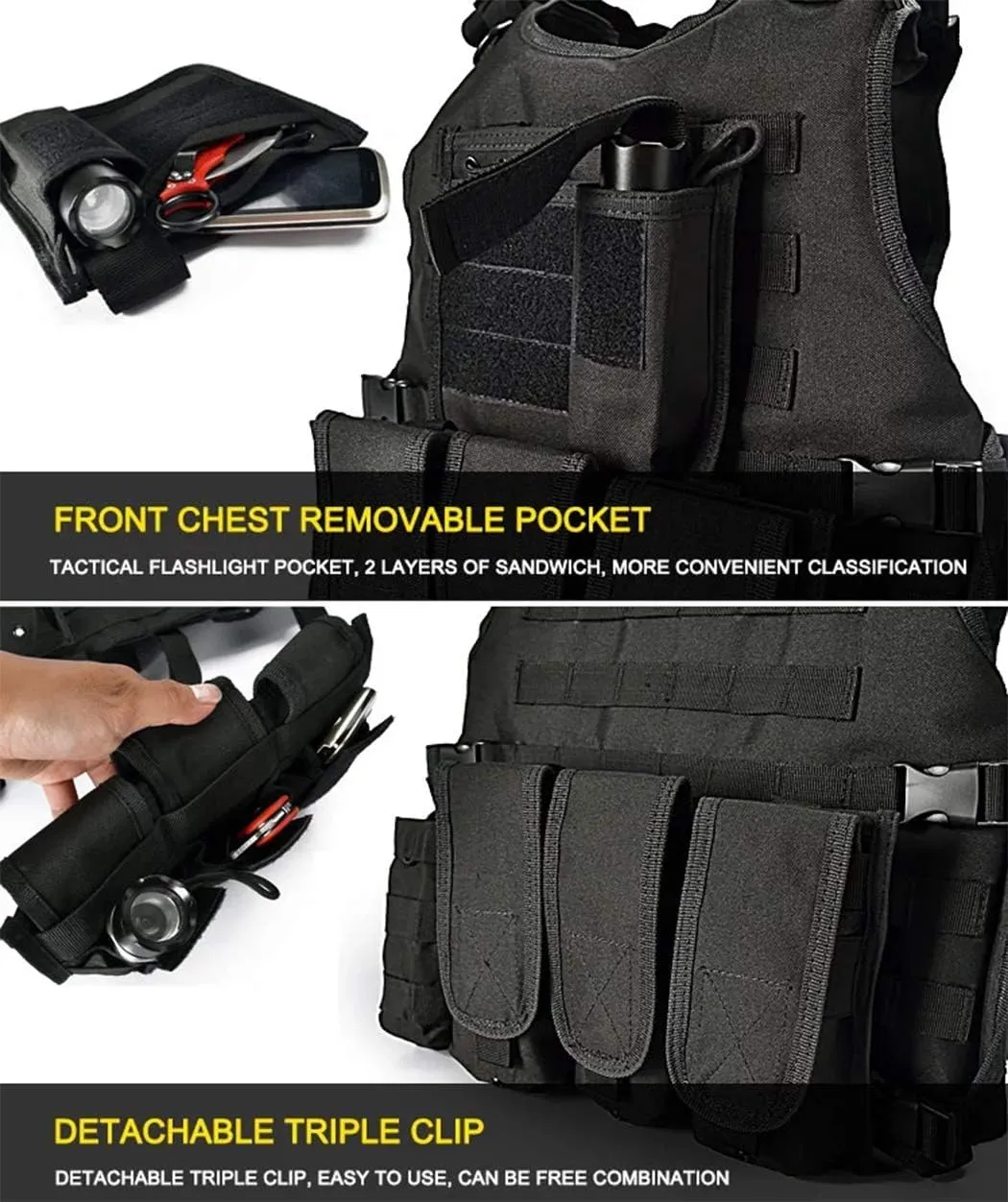 Tactical Vest Airsoft Vest Adjustable Outdoors for Man Vest