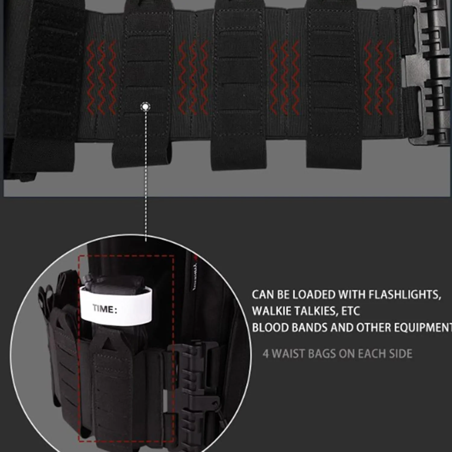 Tactical Vest for Men Quick Release Adjustable Airsoft Vest Laser-Cutting Modular Lightweight Vest
