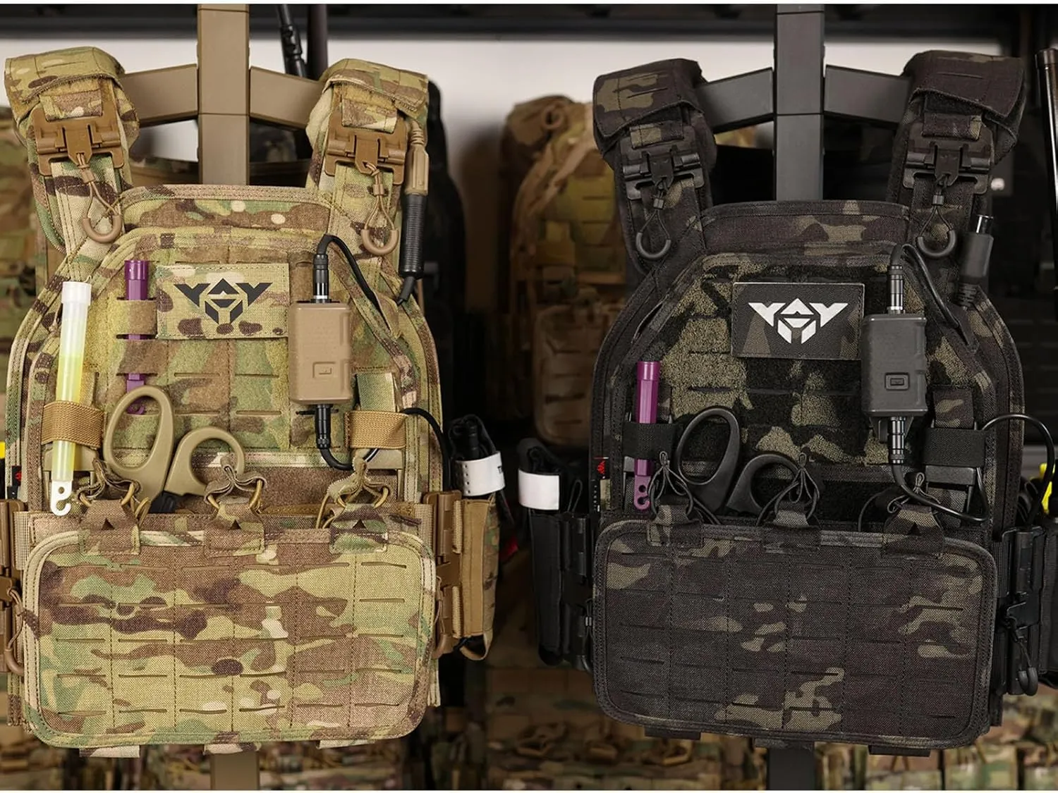 Tactical Vest for Men Quick Release Adjustable Airsoft Vest Laser-Cutting Modular Lightweight Vest