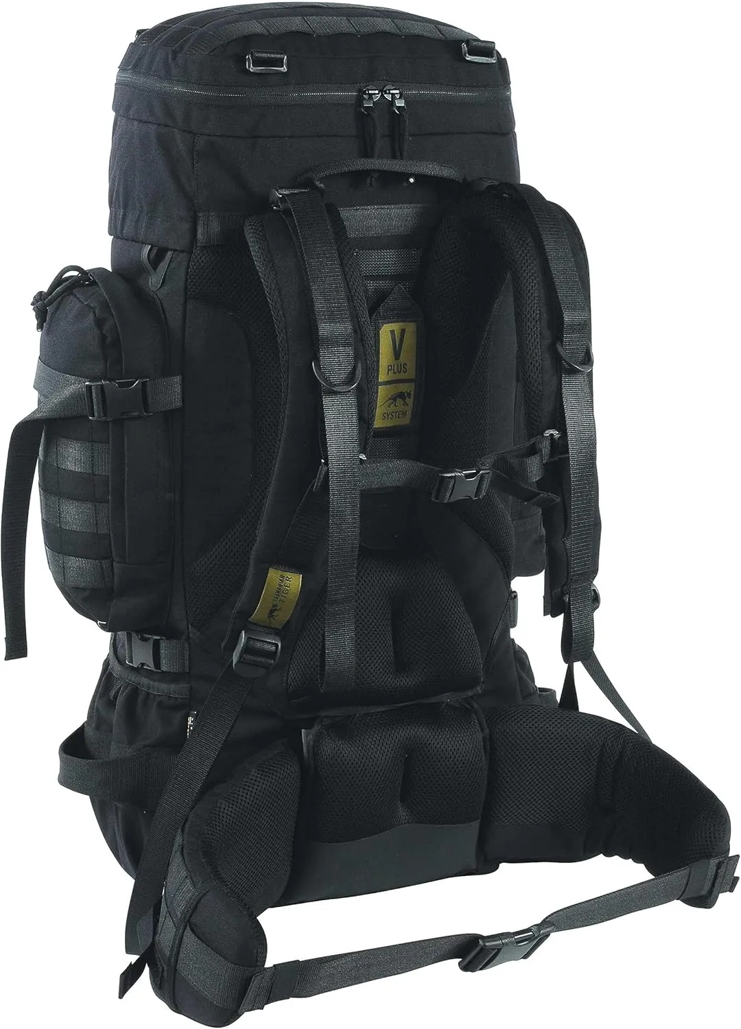 Tasmanian Tiger Raid Tactical Backpack MKIII - 52-Liter V2 Plus Carrying System with MOLLE System and Detachable Hip Strap, Black - 52 Liter