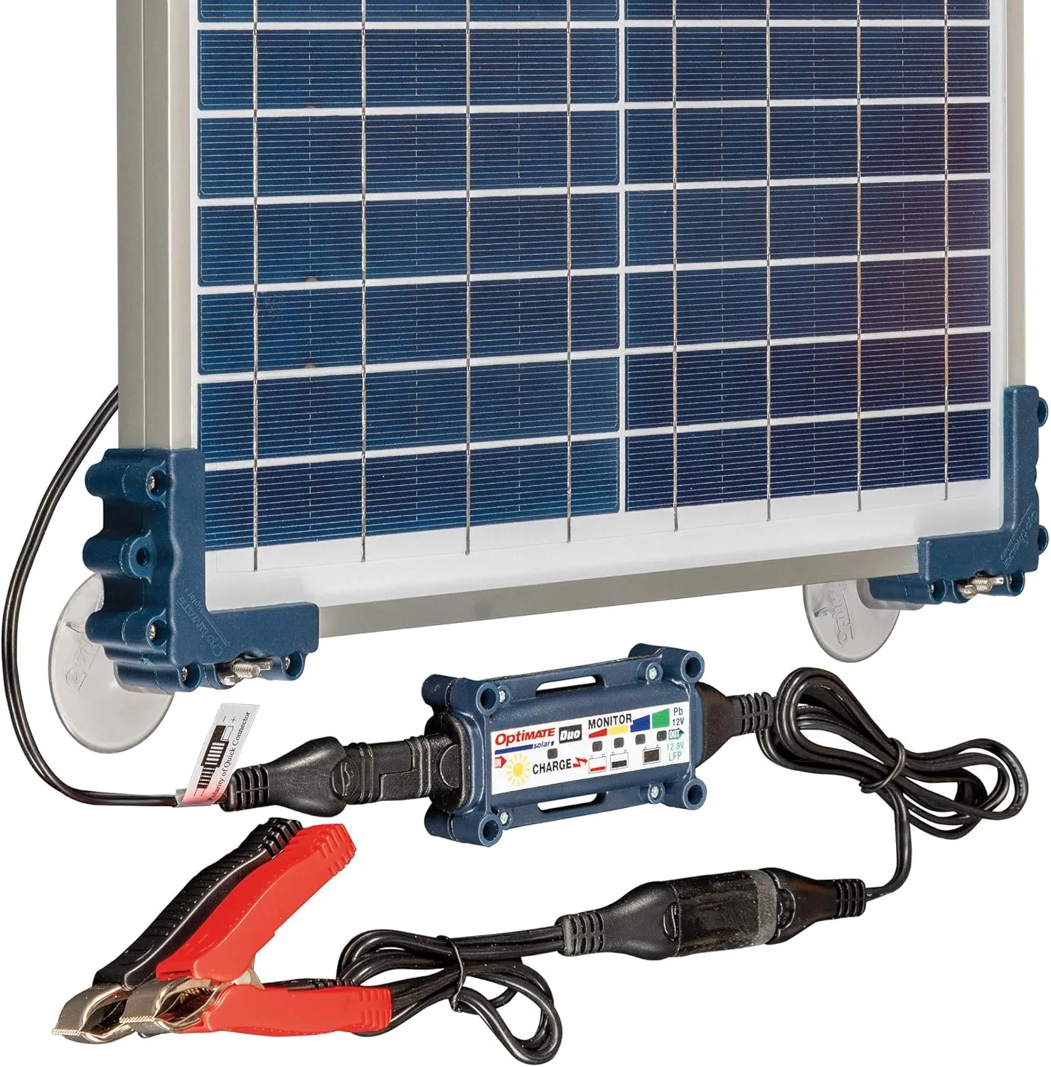 Tecmate Optimate Solar Duo 20W Travel kit, TM522-D2TK, 6-Step 12V / 12.8V 1.6A Weatherproof Solar Battery Saving Charger & maintainer