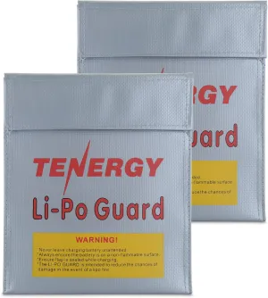 Tenergy 2 Pack Lipo Bags, Fire Retardant Lipo Battery Bag for Charging and Storage, 7x9inches