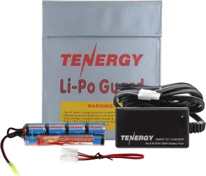 Tenergy Combo 9.6V 1600mAh Butterfly Mini NiMH Battery Pack   8.4V-9.6V NiMH Smart Charger   Lipo Bag