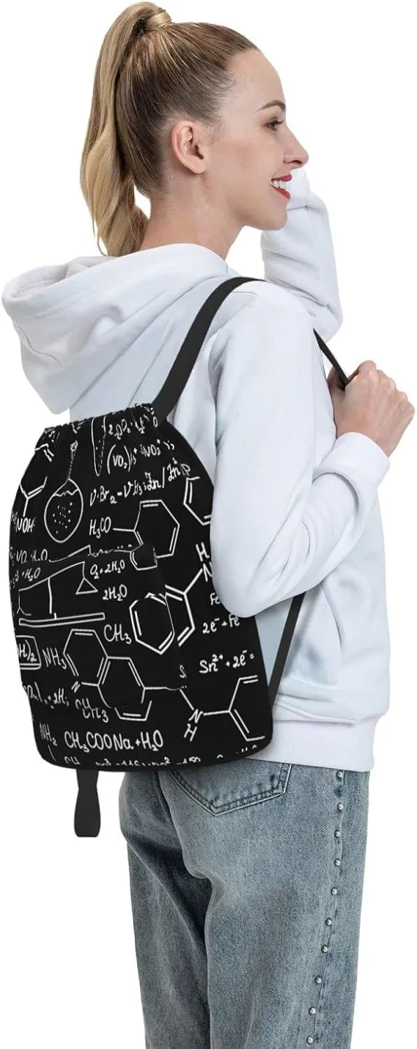 The New Drawstring Backpack The Calculation Formula Of Chemistry Gym String Bag Sport Sack Storage Bag Beach Knapsack