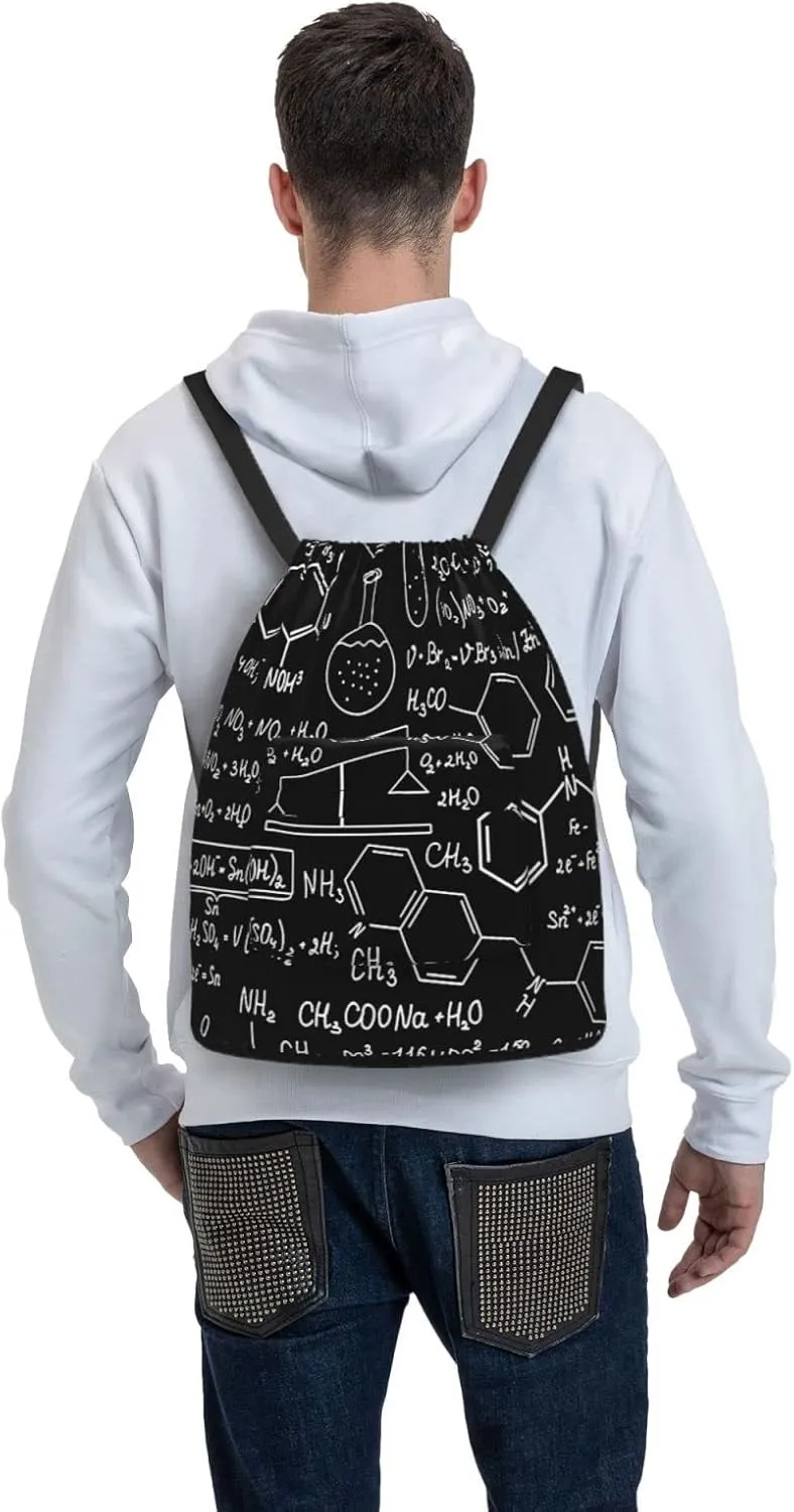 The New Drawstring Backpack The Calculation Formula Of Chemistry Gym String Bag Sport Sack Storage Bag Beach Knapsack