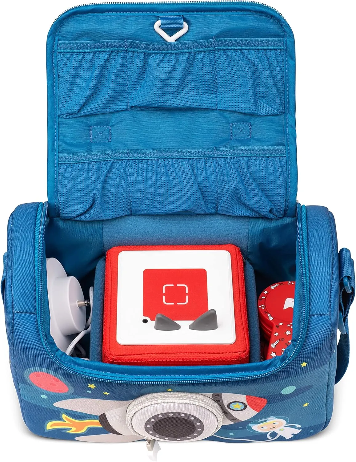 Tonies Listen & Play Bag - Secure Protection for your Toniebox, Headphones, Charging Station, and 6 Characters - Blast Off