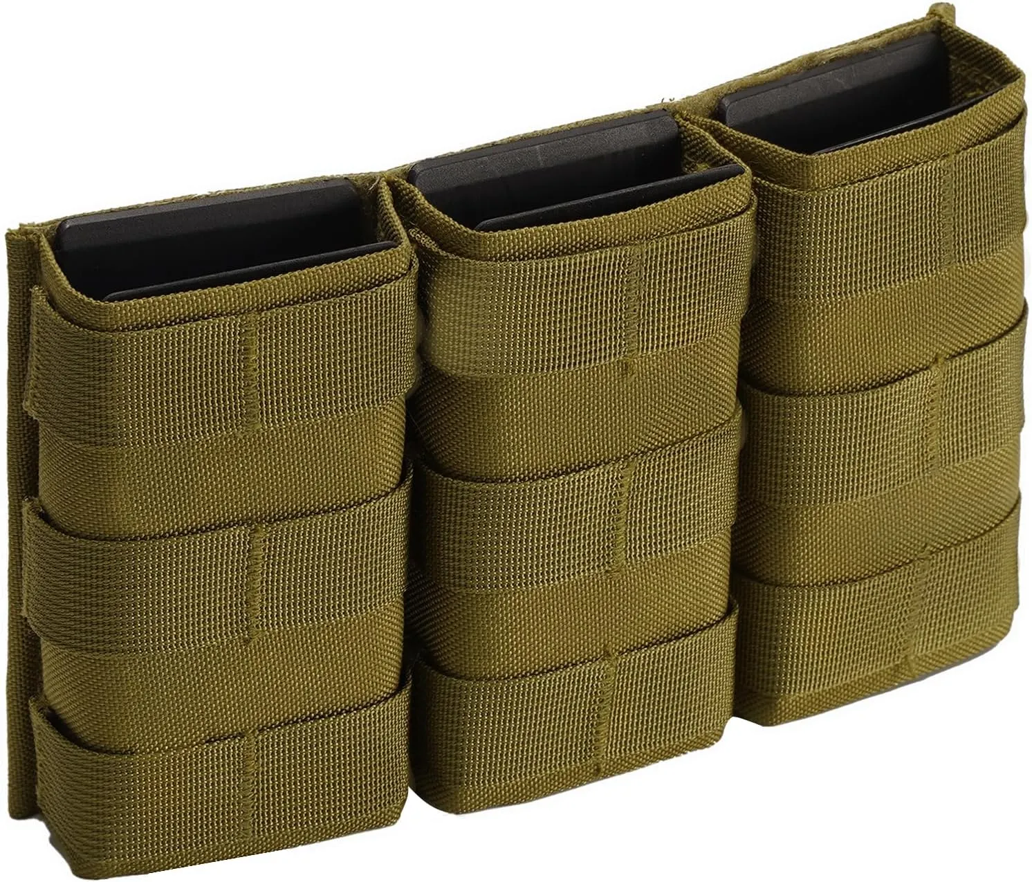 Triple Molle Mag Pouch 5.56 Tactical Open Top M4 M16 Magazine Holder with Quick Release,1000D Oxford,Fast Unplug Design for Tactical Enthusiasts,Shooting Sports,Outdoor Activities