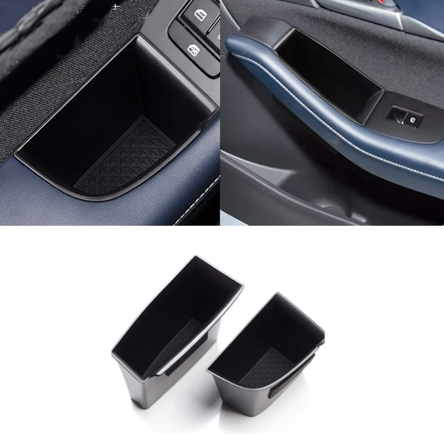 TTCR-II Compatible with Door Handle Organizer Tray Mazda 3 2019-2025, Fits for Door Storage Box Mazda CX-30 2020-2025 at Driver and Front Passenger Side (2 Pcs)