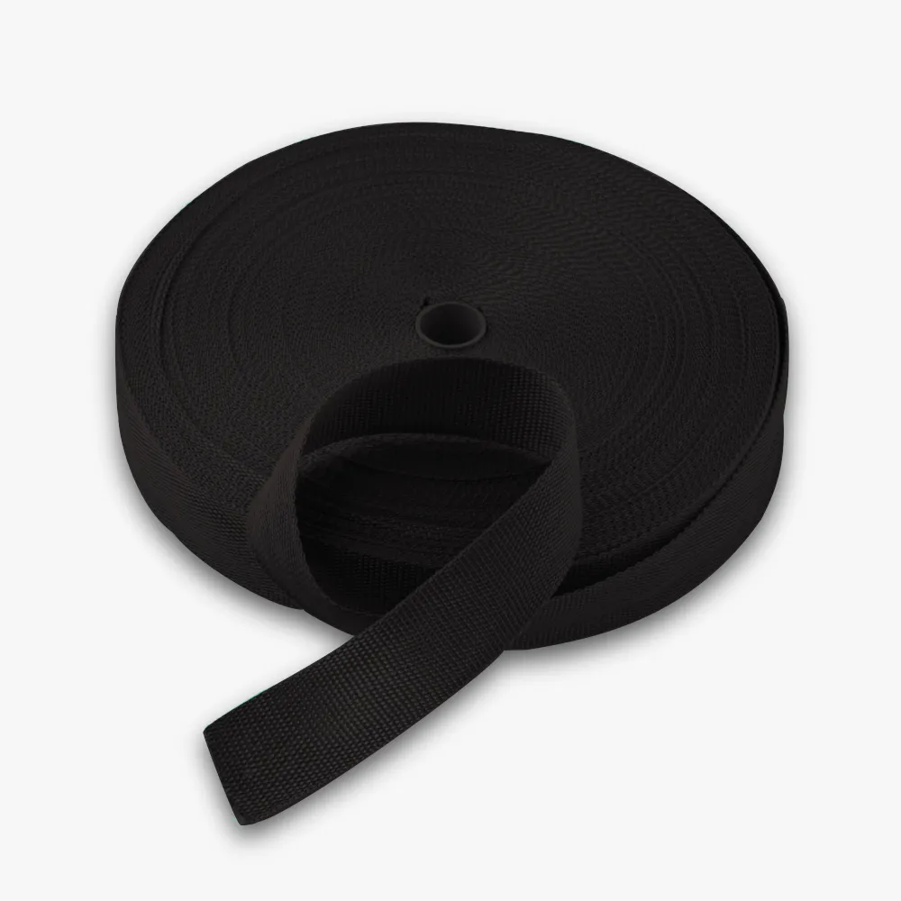 Twill Tape Polyester Black #1 38mm