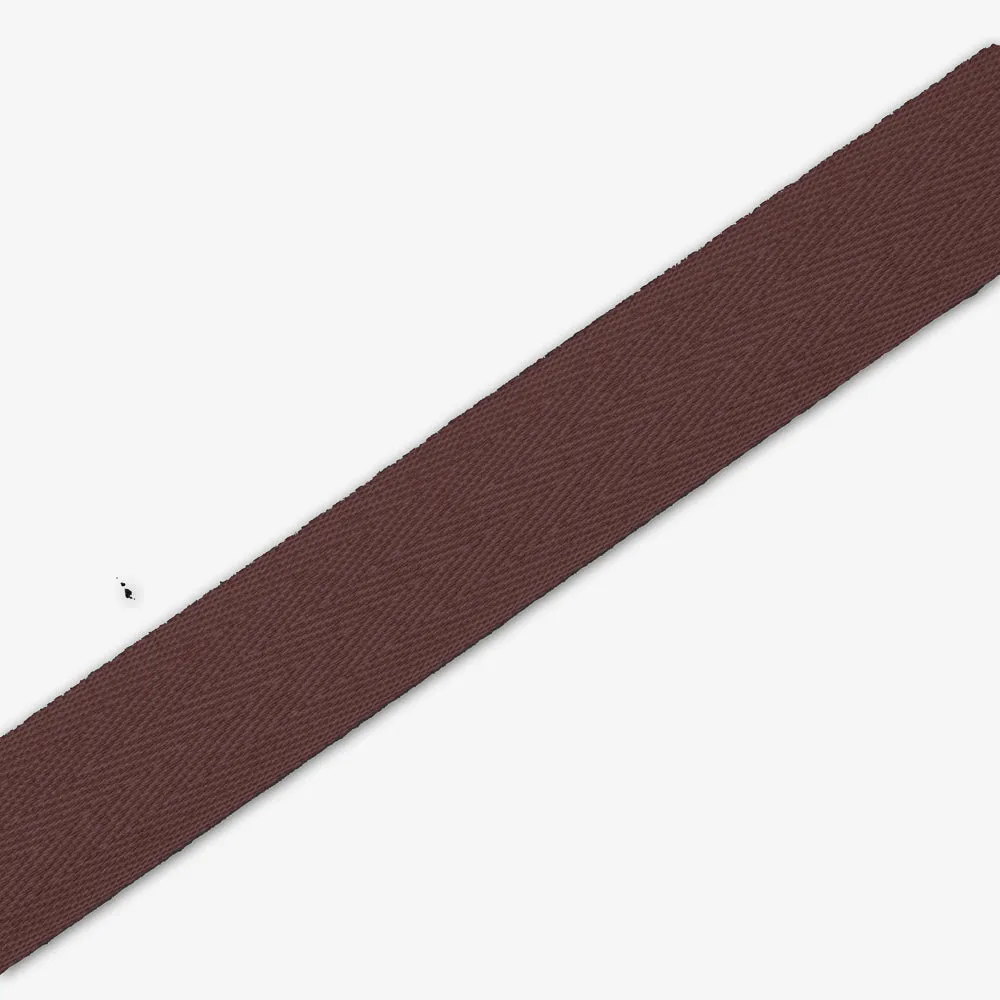 Twill Tape Polyester Chocolate #19 25mm