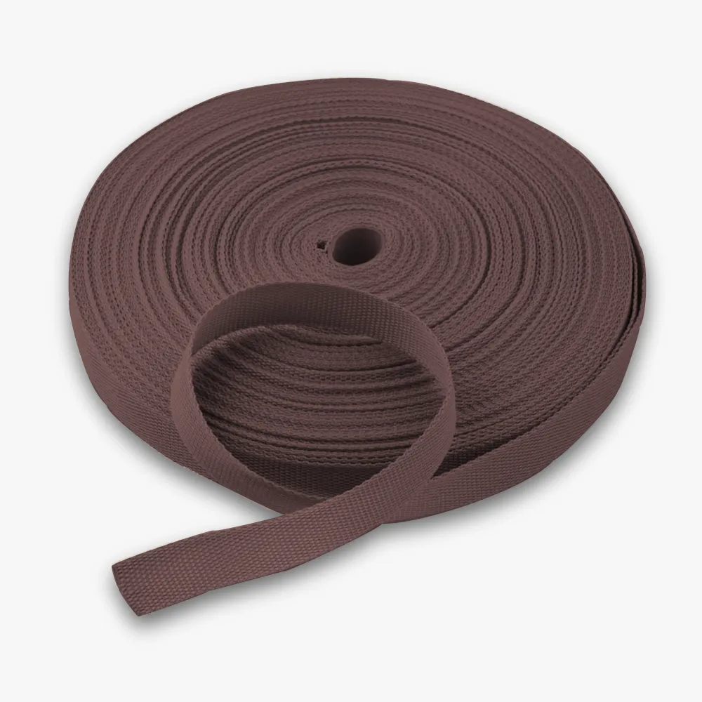 Twill Tape Polyester Chocolate #19 25mm