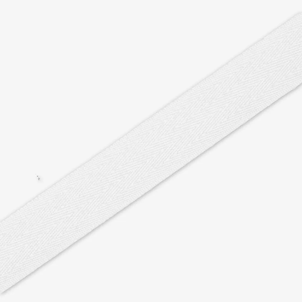 Twill Tape Polyester White #16 25mm