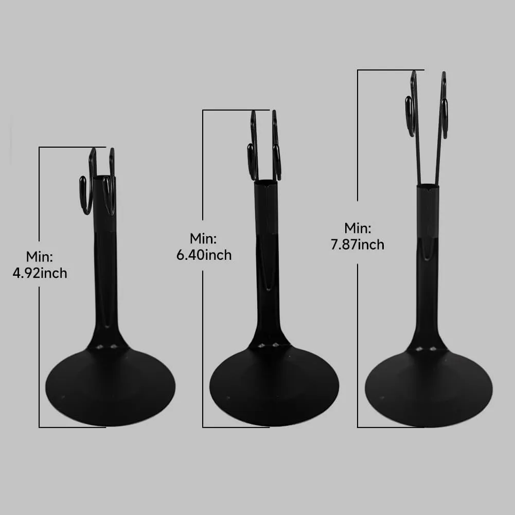 UCanaan 10 pcs Saddle Doll Stand - Action Figure Stands with Expandable Waist Wire for 8"-14" Dolls doll stands for 8 to 12inch dolls Suitable for 1/6 Dolls Accessories，action figure stand (Black, 10)