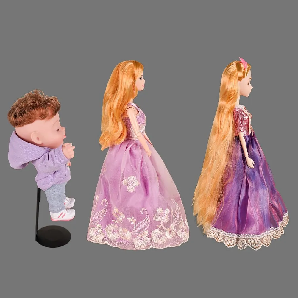 UCanaan 10 pcs Saddle Doll Stand - Action Figure Stands with Expandable Waist Wire for 8"-14" Dolls doll stands for 8 to 12inch dolls Suitable for 1/6 Dolls Accessories，action figure stand (Black, 10)