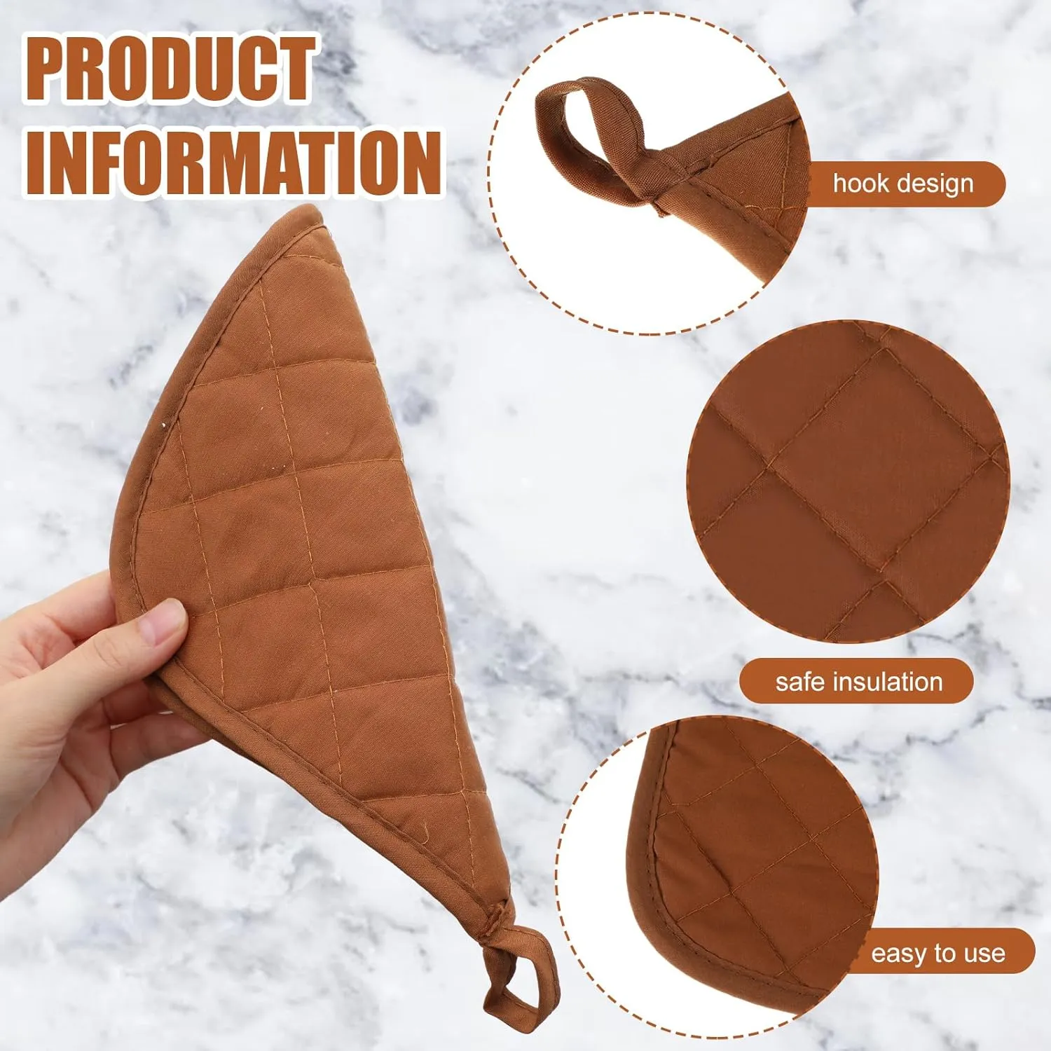 Uiifan 30 Pieces Cotton Pot Holders for Kitchen Washable Heat Resistant Potholders Oven Hot Pads for Cooking and Baking, 7.87 x 7.87 x 0.2 Inch(Mix Color)