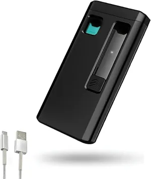 ULYTMMJG 2 in 1 Charging Case with Holder, Portable Charging Storage Device with Charging Cable,Storage Holder, USB Cable, 2 Magnetic Storage Spaces (Case only) Black