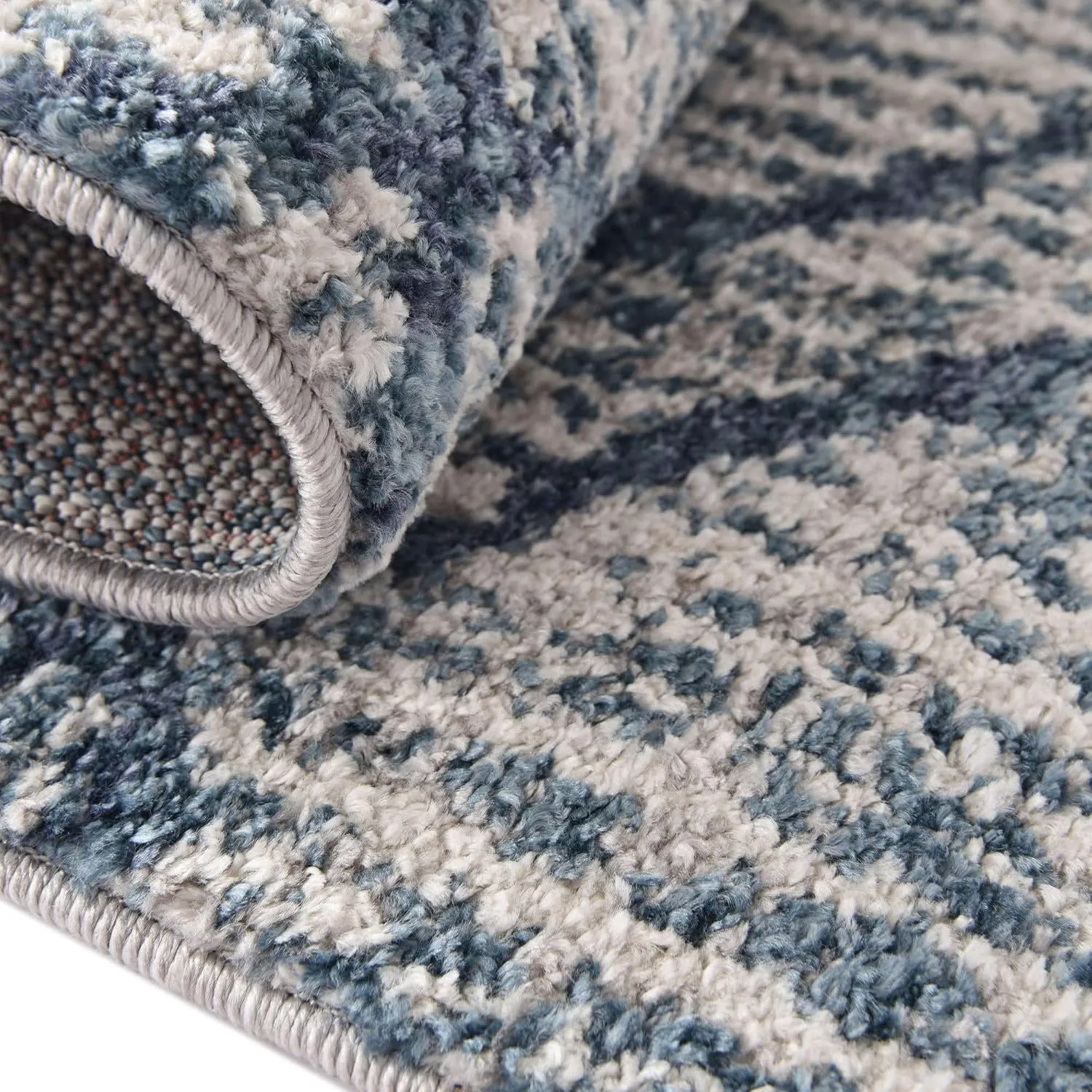 Unique Loom Aramis Collection Area Rug - Kavi (5' 3" x 8' Rectangle, Blue/ Ivory)