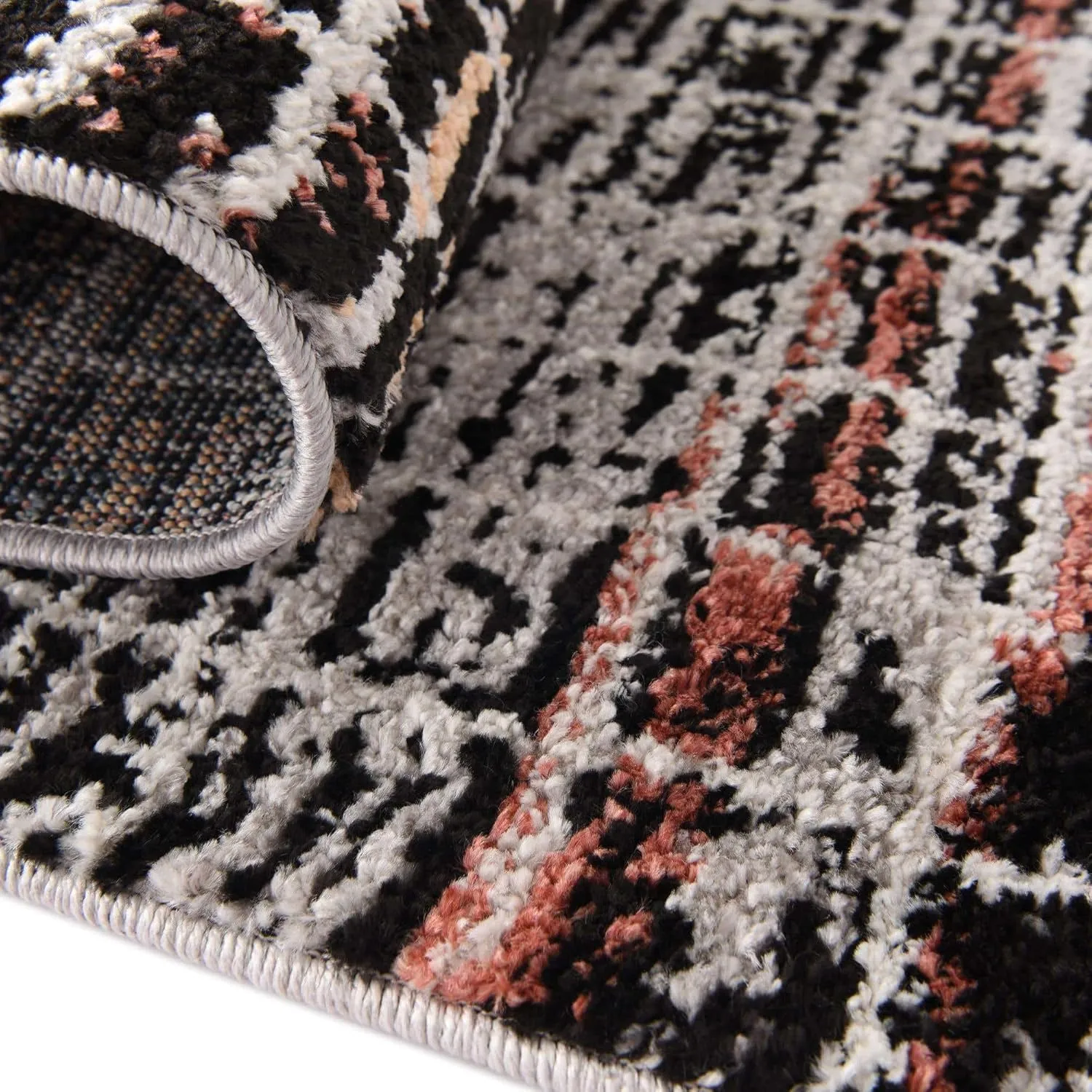 Unique Loom Aramis Collection Area Rug - Oliver (Round 3' 3" x 3' 3", Multi/Black)