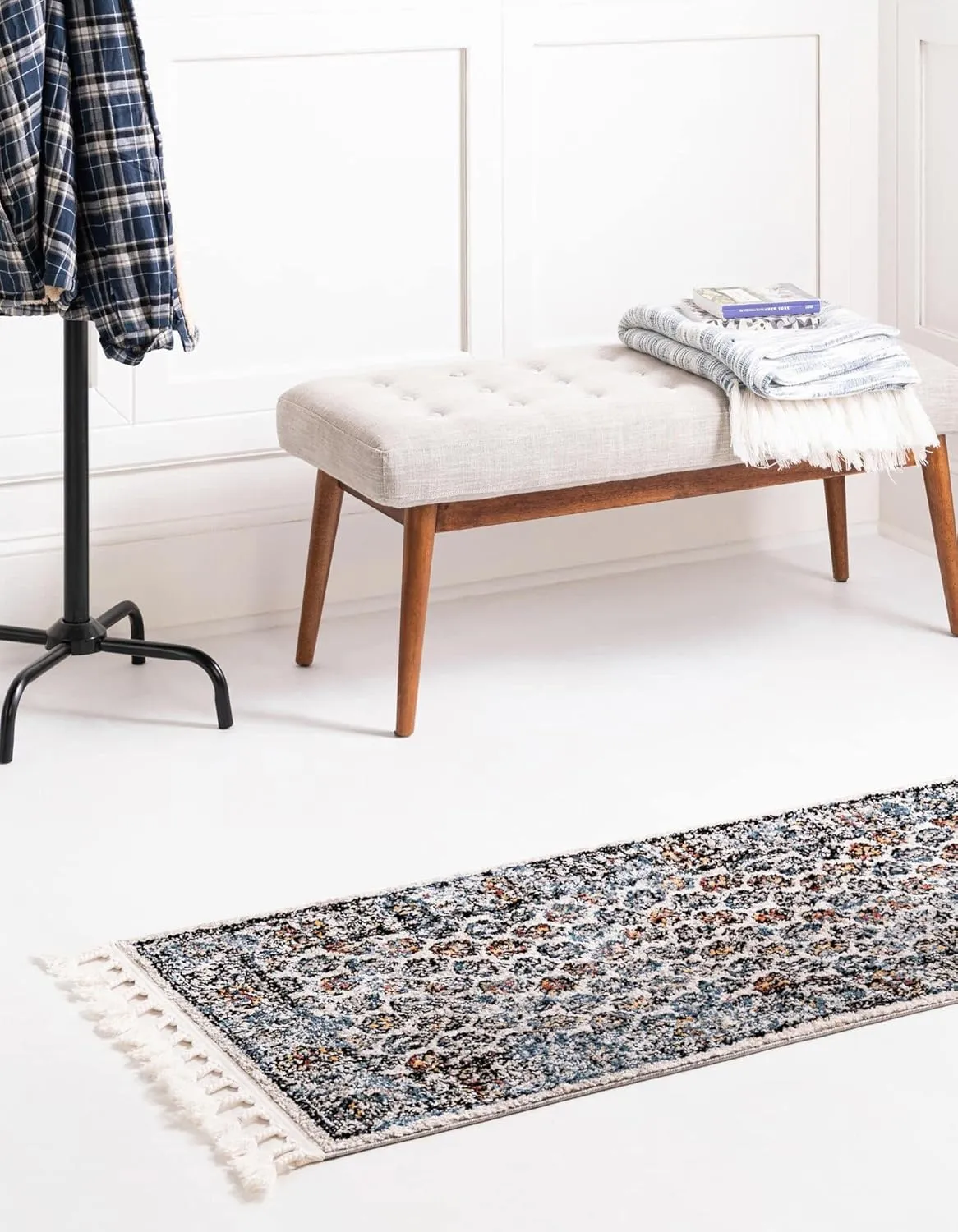 Unique Loom Aramis Collection Area Rug - Solal (2' x 6' 1" Runner, Multi/ Black)