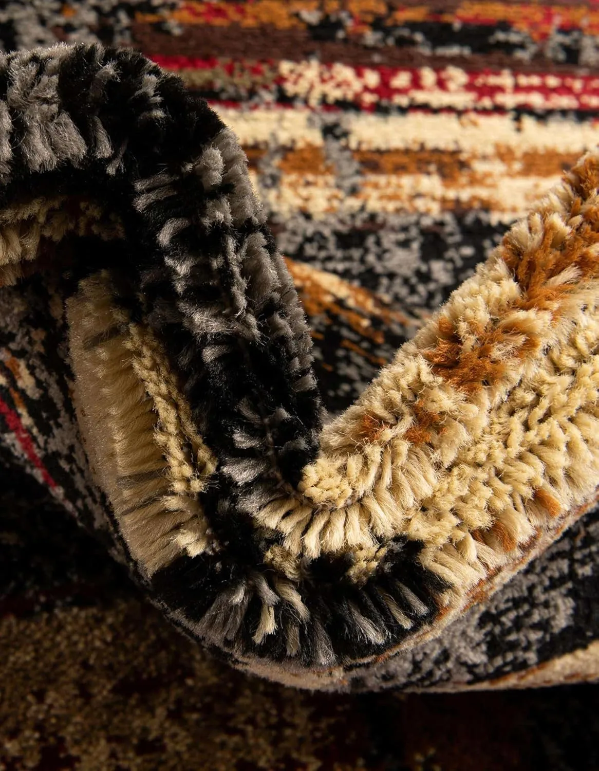 Unique Loom Saturn Collection Area Rug - Vue (Octagon 8' 0" x 8' 0", Multi/Beige)
