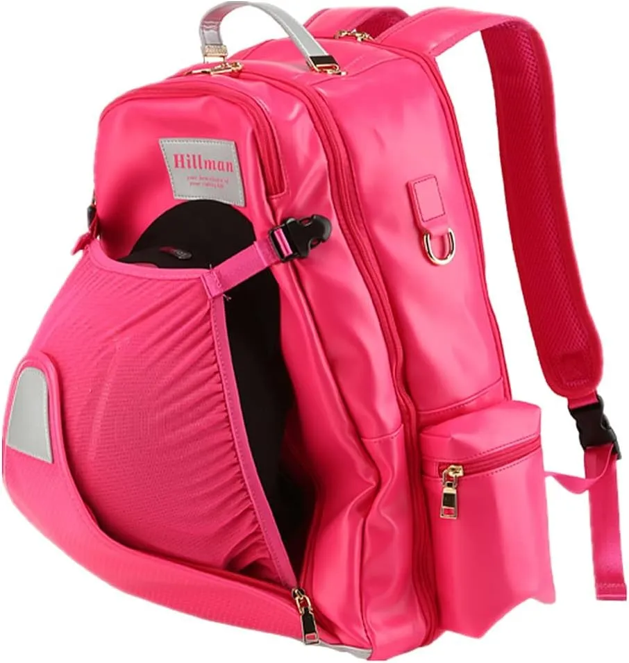 UNISTRENGH Equestrian Backpack with Helmet Holder Multiple Compartments Horse Riding Equipment Casual Daypack Backpacks