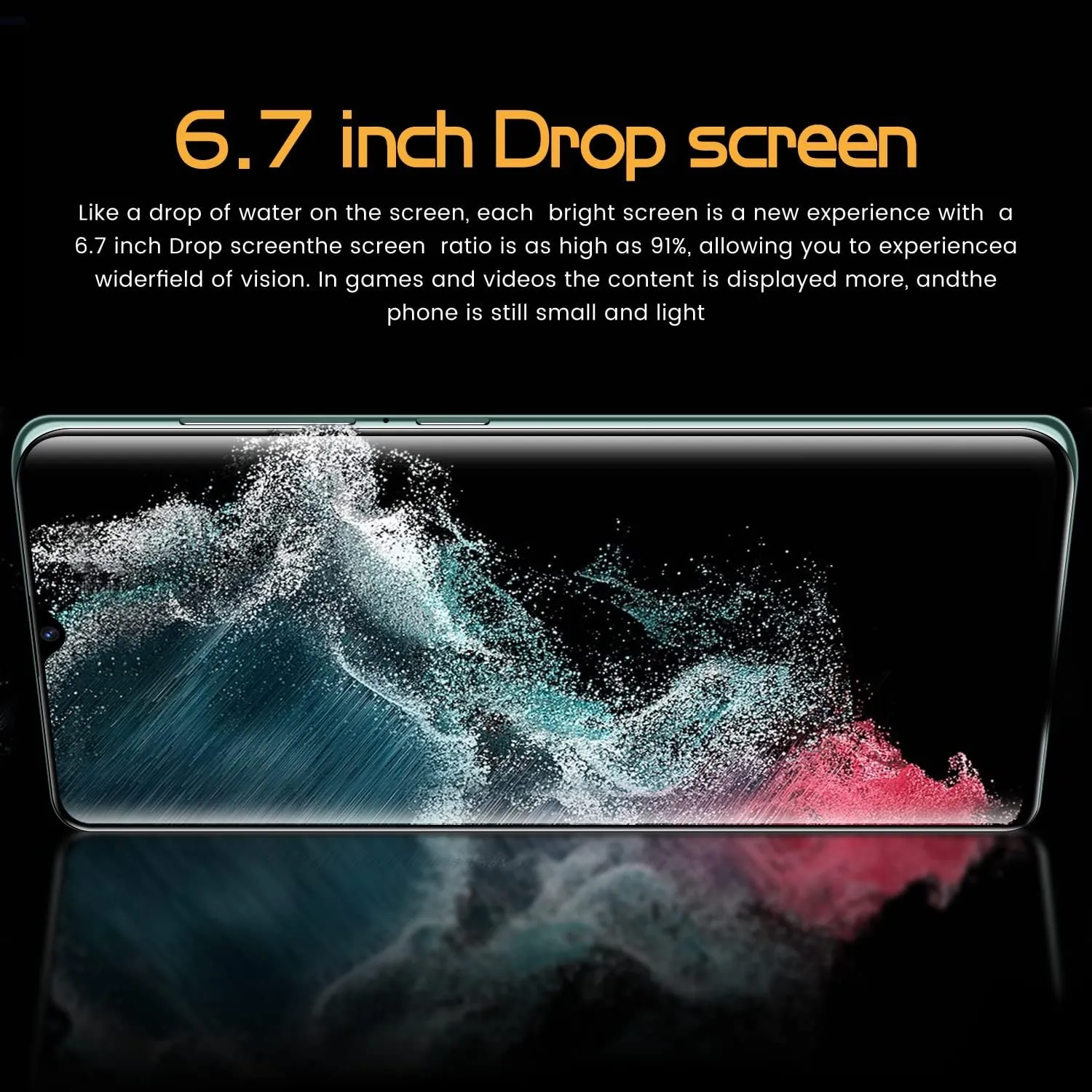 Unlocked Android Phone Smartphone 2GB 16GB Cell Phone 5000mAh Battery for Extended Standby 6.7inch HD Screen Mobile Phone 4G Dual SIM Capability (Black)