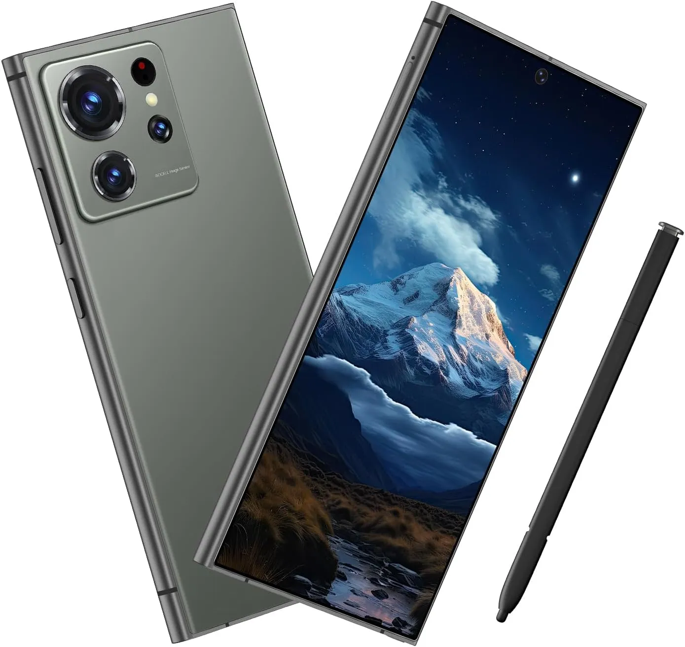 Unlocked Cell Phones C24 Ultra 5G Smartphone Android 13 Phones 8 256GB/6.8" HD Screen/Dual SIM/108MP 48MP Camera/6800 mAh/Built-in Pen (Deep Green)