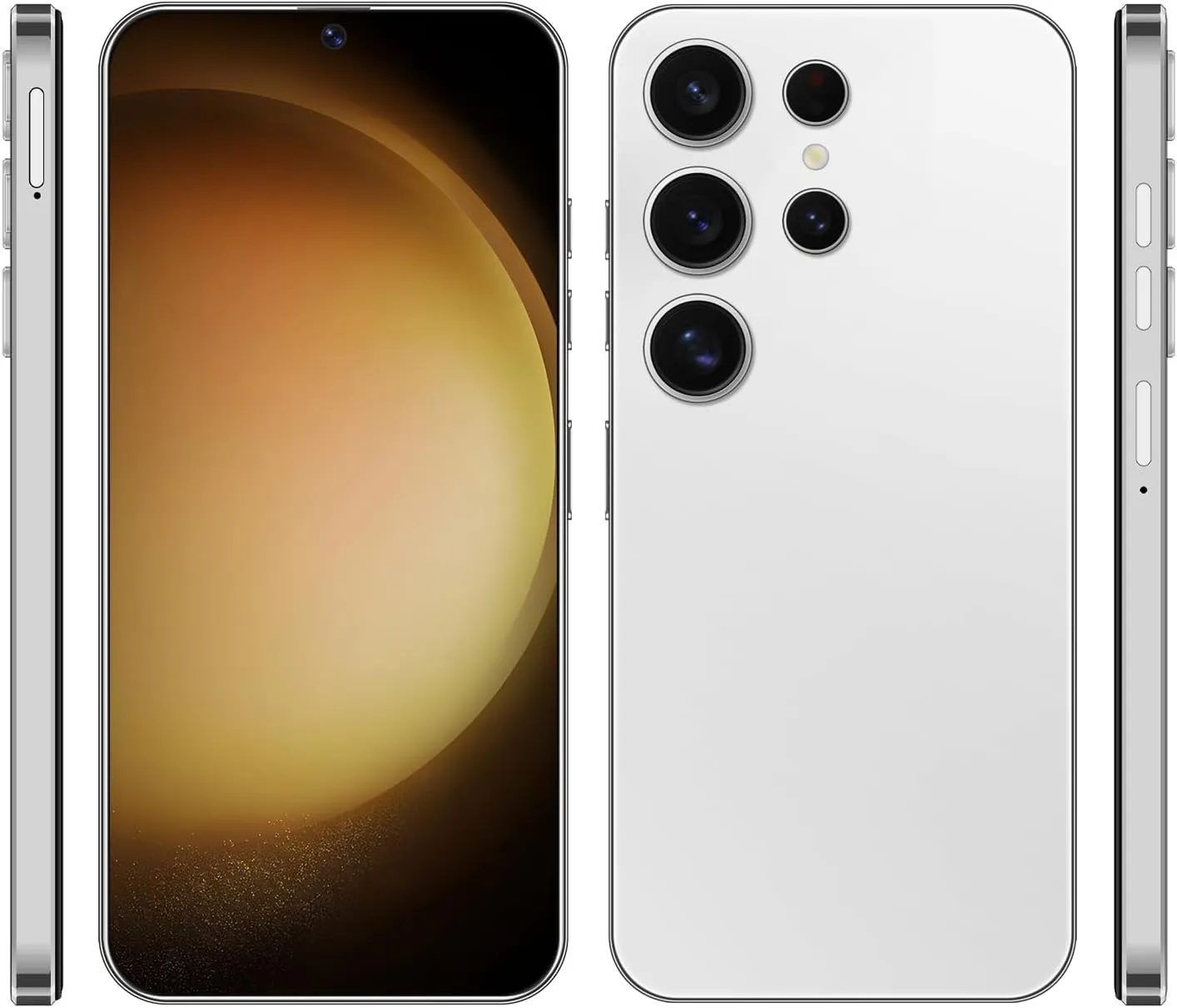 Unlocked Phone S23 Ultra Android Phone 8-core 8GB 256GB Cell Phone 6.8 inch HD Screen Mobile Phone 108MP 48MP Camera 6800 mAh Battery 4G Dual SIM (Titanium White)