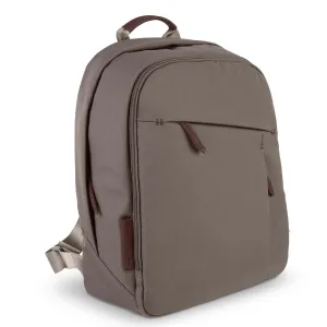 UPPAbaby Changing Backpack/Multiple Storage Compartments/Stroller Strap Attachment/Bottle Insulator and Changing Pad Included/Theo (Dark Taupe/Chestnut Leather)