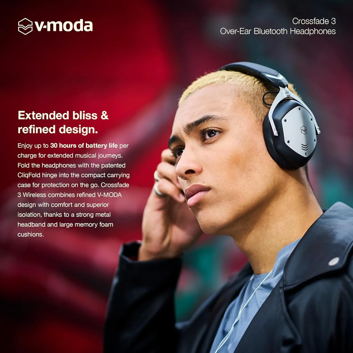 V-MODA Crossfade 3 Wireless Headphones - Bronze Black