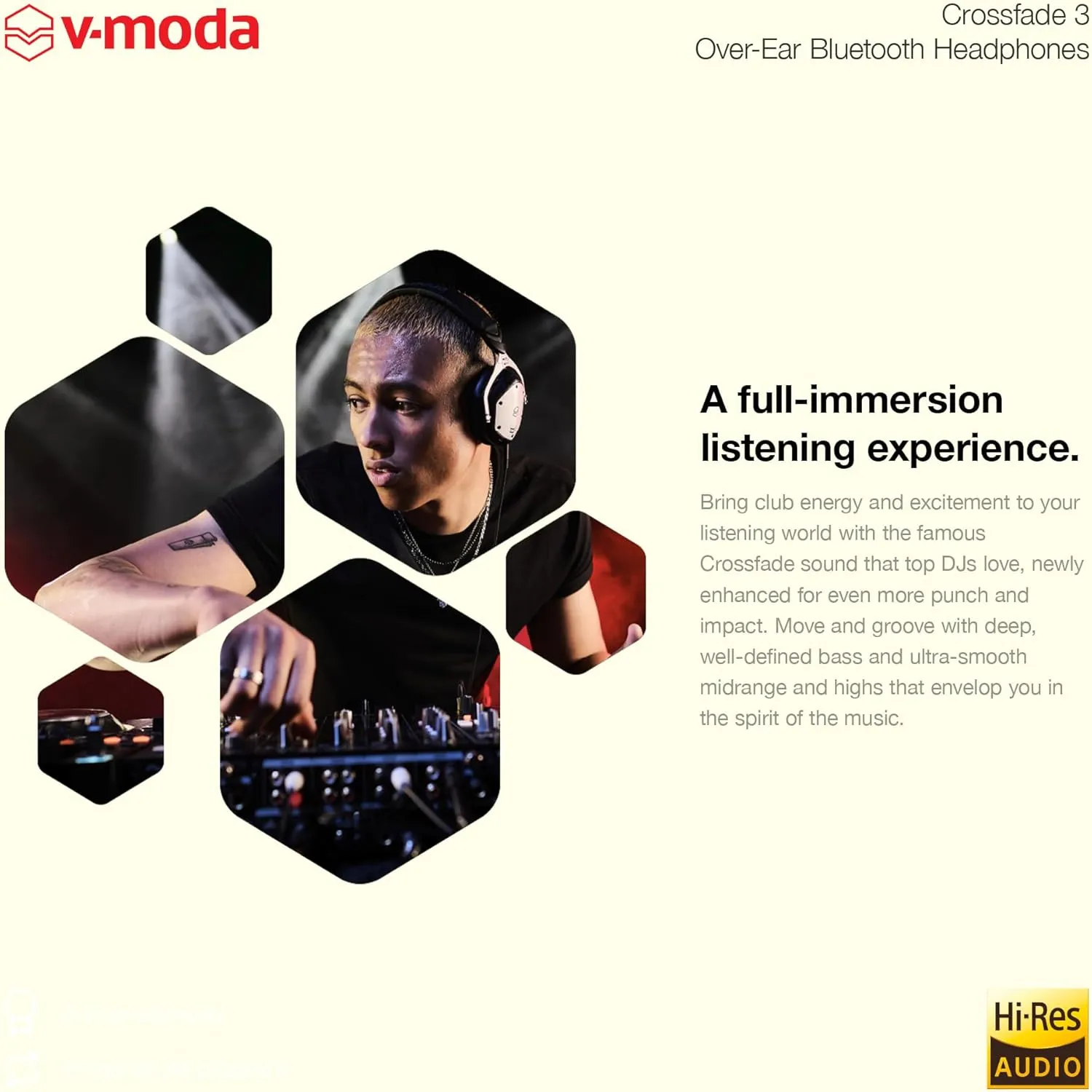 V-MODA Crossfade 3 Wireless Headphones - Bronze Black