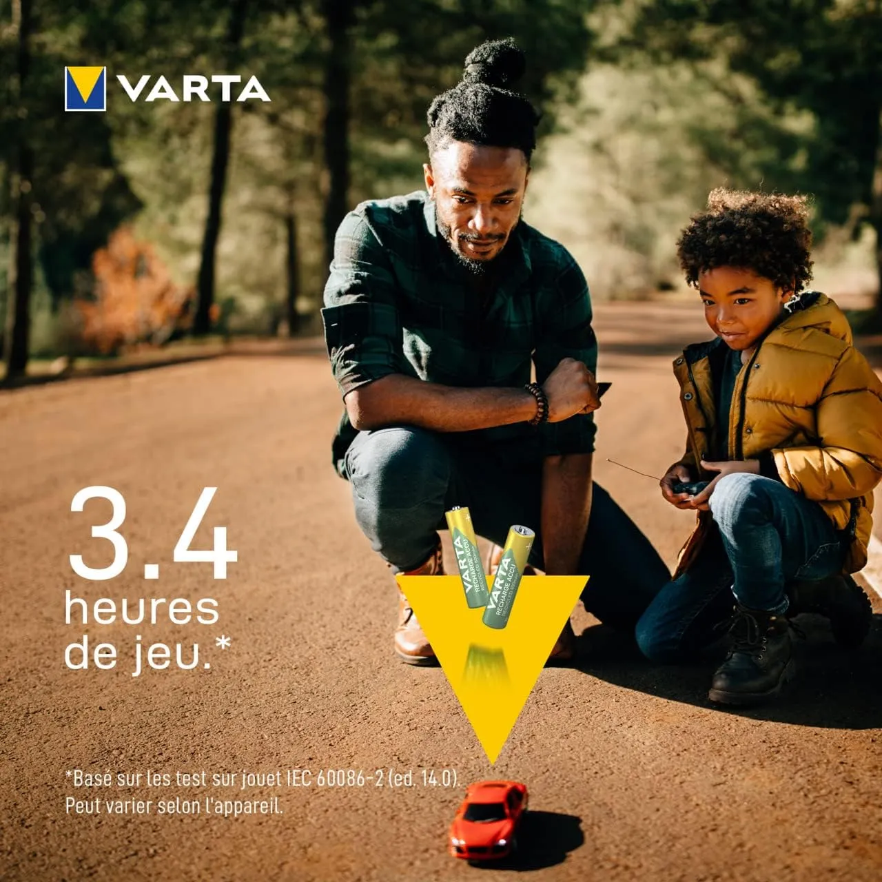 VARTA AAA Rechargeable Batteries Pack of 4 Recharge Accu Recycled Battery 800mAh Ni-MH 21% Recycled Material Pre-Charged Ready to Use