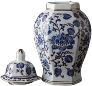 Vases Traditional Oriental Style Ceramic Ginger Jar Antique Ceramic Storage Vase Flower Pot Office Bedroom Home Decorations-A/B/C/D/E
