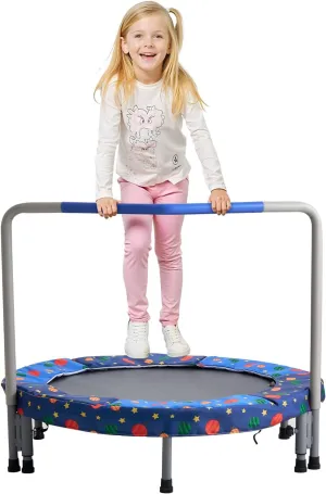 VEVOR 3FT Trampoline 36" Indoor/Outdoor for Toddlers, Foldable Mini Baby With Foam Handle, Recreational Birthday Gift