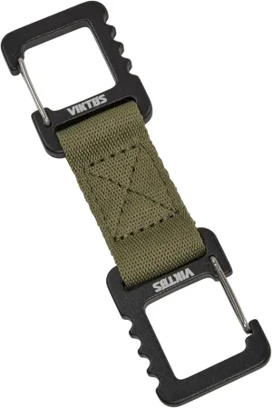 VIKTOS Double Springlock Tactical Durable EDC Molle Accessories 1" Webbing Keychain with Aluminum Spring-Loaded Hooks