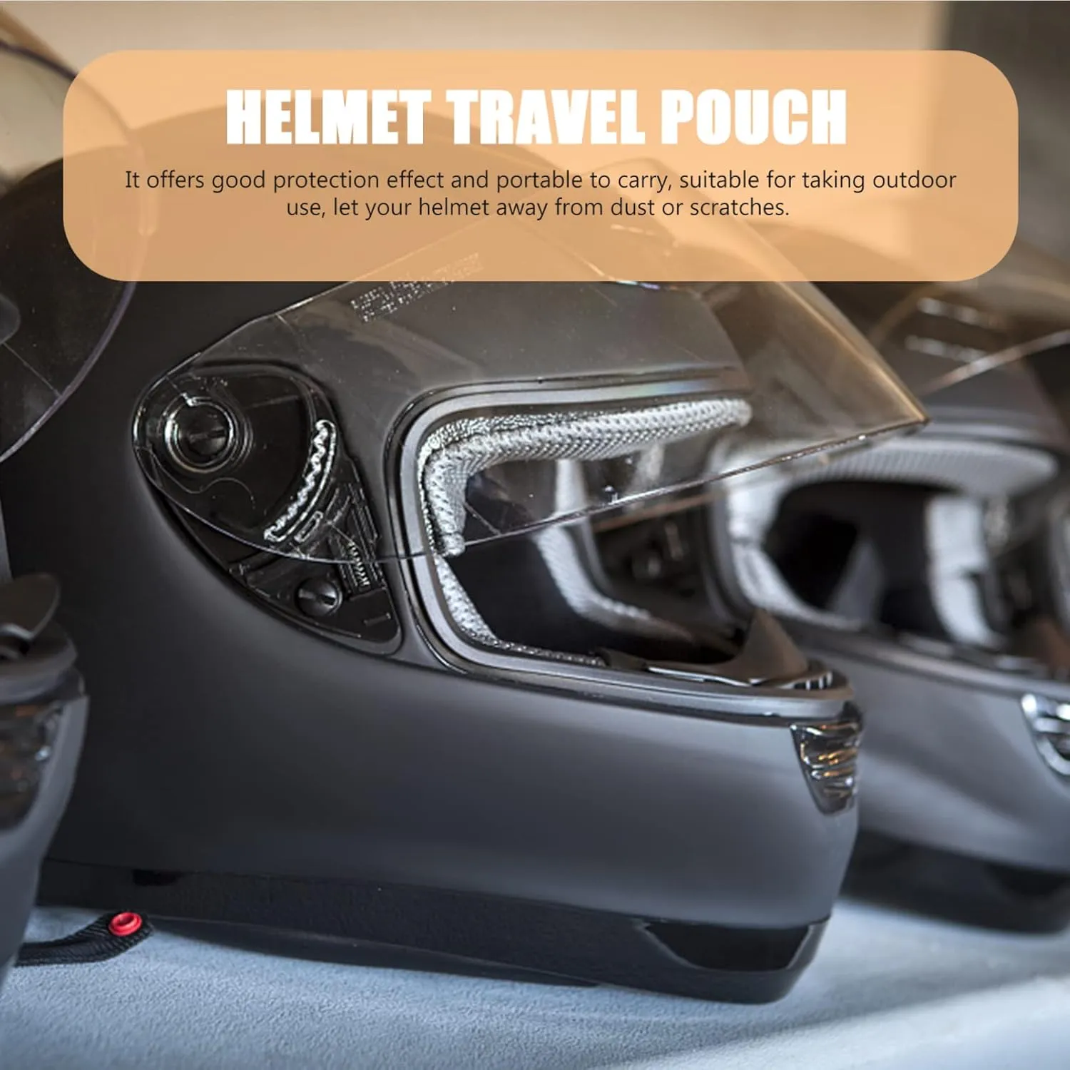 VOSAREA Helmet Storage Organizer Pouch Oxford Cloth Helmet Bag for Motorbikes Lightweight Design Scratches for Outdoor Use