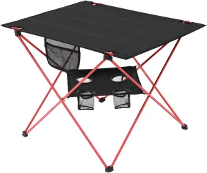 Wakauto Folding Camping Table Portable Picnic Beach Table Aluminum Frame Easy Setup for Outdoor Hiking BBQ